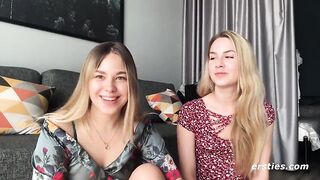 Amateur lesbians are passionately making love with each other, while no one else is at home