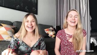 Amateur lesbians are passionately making love with each other, while no one else is at home