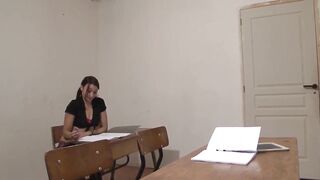 In the classroom, the teens want the teacher's cock