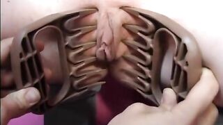 Well trained young love slave has her pussy worked over