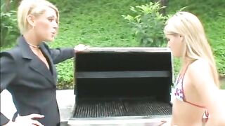 MILF punishes girl for making mess