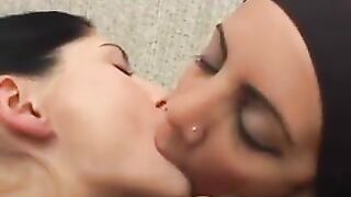 Deep Kissing between mature and young lesbians
