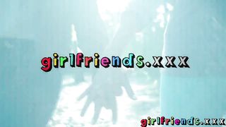 Girlfriends Cute blondes pillow fight sex