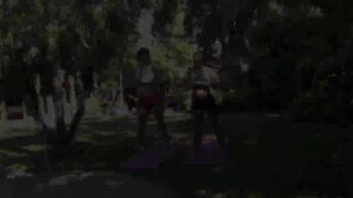 Hot teen moans with pleasure while eggting her cunt licked