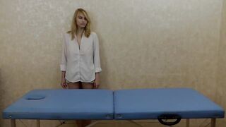 First time massage Russian teen Adley Poupee