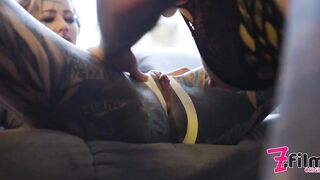 Heavily TATTOOed goth girl strap on ANAL fucking alternative pornstar - anal gape, prolapse, lesbian, toys, high heels