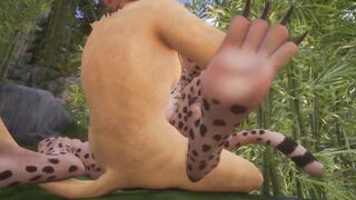 Lesbian Feline Cats Pussy Play - Mouth Full of Piss Ending - Wild Life