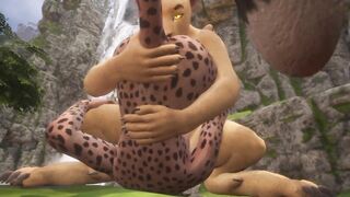 Lesbian Feline Cats Pussy Play - Mouth Full of Piss Ending - Wild Life