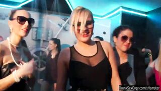 Party girls have fun in club