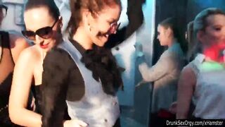 Party girls have fun in club