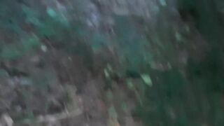 Pissed into my girlfriend's mouth in the forest, and then cum from her tongue - lesbian_illusion