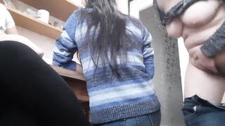 Dirty talk in the kitchen ended with an orgasm