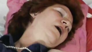 Granny fucks her lesbian friend's pussy with strapon