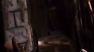 Superheroine is tied up and swells to orgasm