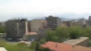 Two french lesbian on a roof