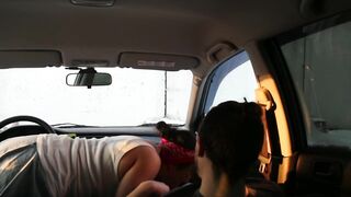 PUBLIC FUCK with pin up girl in a parking lot. FUCK ME, SANTA