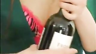 Japanese girls having wine