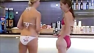 lesbos crazy day at the swimming pool