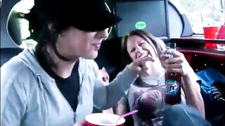 drinks + girls = lesbian kiss