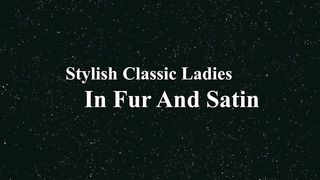 Stylish Classic Lesbian Ladies Long Fox Fur Satin Dress