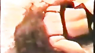 80's Busty Brunette's Catfight