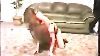 80's Busty Brunette's Catfight