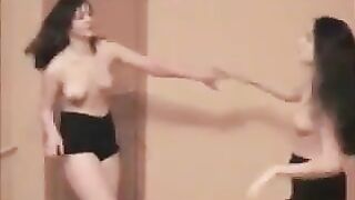 Topless Jean Shorts Catfight