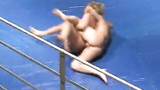 Big Busty Naked Oil Wrestling