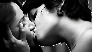 Beautiful bengali girls smooching lesbian and 1 boy jerking