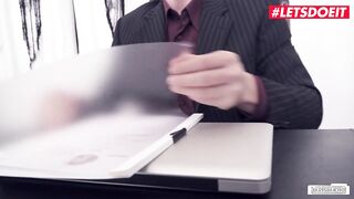 BUMSBUERO - Sexy Brunettes Leah Obscure And Alissa Noir Lesbian Sex At The Office - LETSDOEIT