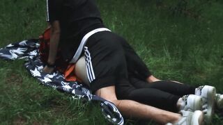 Уговорил сводную заняться сексом в лесу
