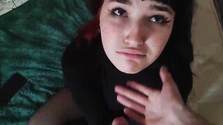 Cock loving girl with braces is giving amazing blowjobs to various guys, because she likes doing it