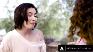 MODERN-DAY SINS - Casey Calvert and Arabelle Raphael Ask Casey's Ex-Boyfriend For A THREESOME!