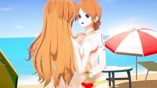 One Piece Lesbian Selfcest - Nami x Nami