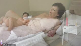Lesbian granny and mature, teen and mature mother