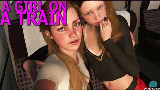 Kissing and licking nipples on a train • A GIRL ON A TRAIN #02
