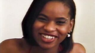2 ebony lesbians fucking with a strap-on
