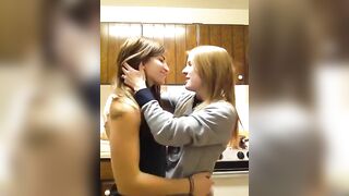 Sweet girls kiss