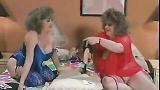 Dildo-sharing old busty sluts