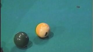 Two sexy babes enjoying a lesbian time as they make on the pool table