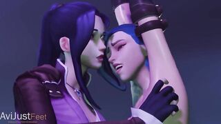 Jinx tickled by Caitlyn (Arcane)
