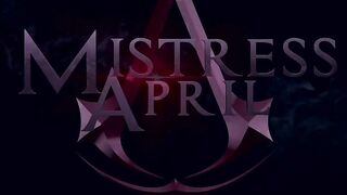 Dominatrix Mistress April Rose in the garden 2 - ebony female slave training