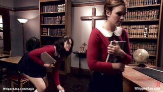 Lesbian nun anal fucks two coeds (Sarah Shevon, Jodi Taylor, Jodie Taylor)