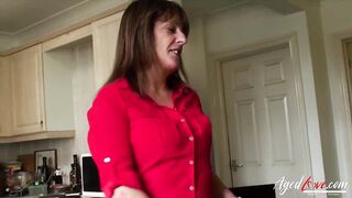 OLDNANNY Hot and horny lesbian lady got fucked with strapon