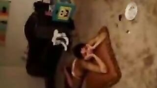 Hot lesbians having private moment in home