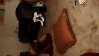 Hot lesbians having private moment in home