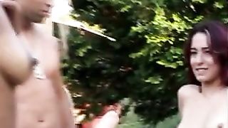 Randy young babes fucking dicks in the open