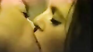 Old and Young Lesbians Kissing