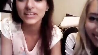 Lesbian girlfriend make out session