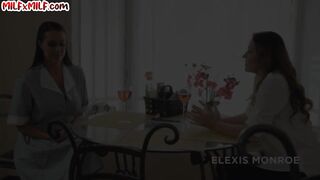 MILFXMILF - Lez busty big boobed maid enjoys pussyrubs with female boss